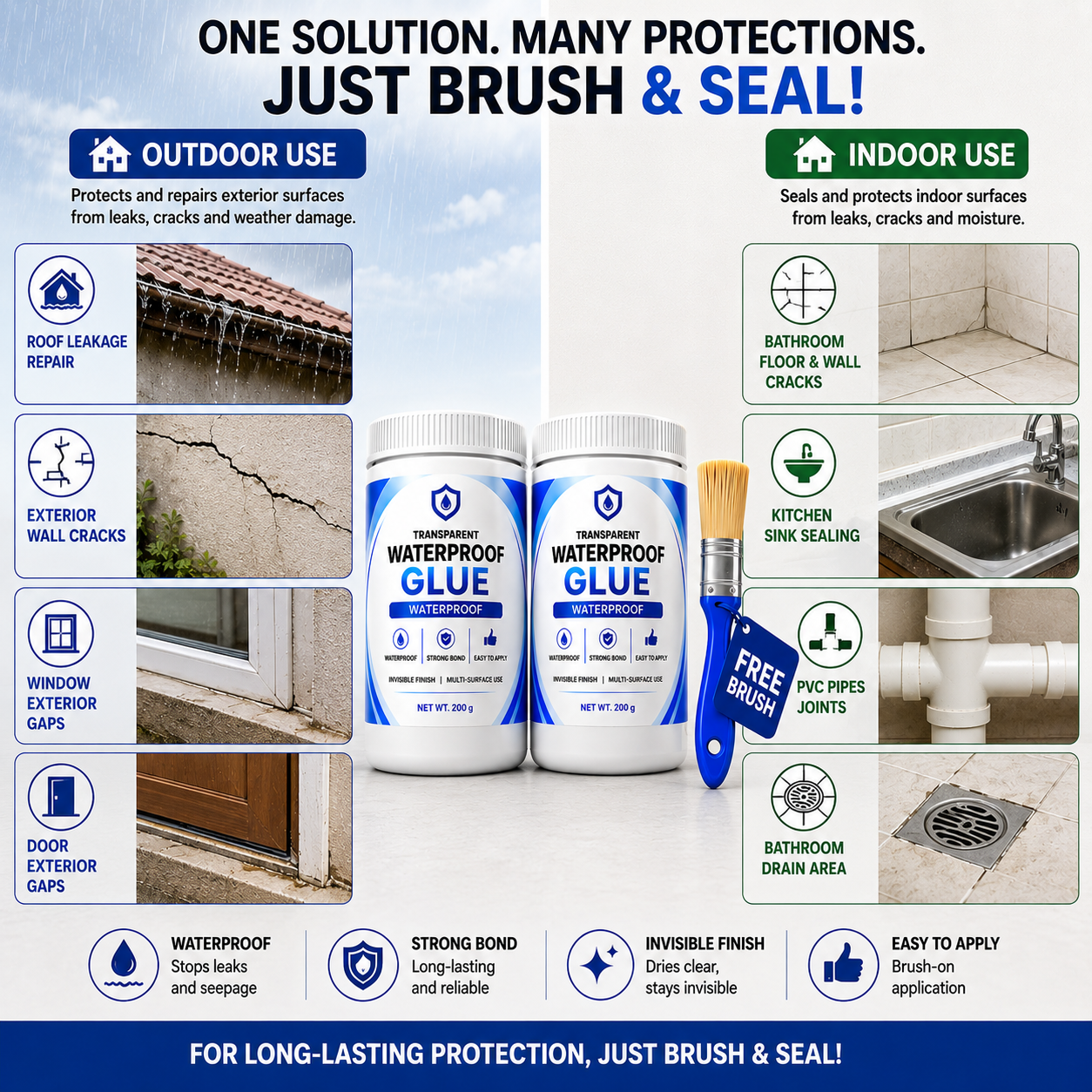 India's #1 Leak-Stopping Waterproof Glue-Buy 1 Get 1 Free-