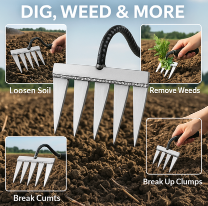Five Teeth Weeding Tool