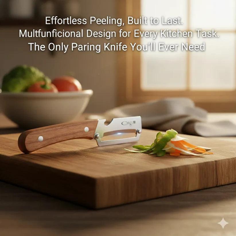 Wood Handle Stainless Steel Peeler