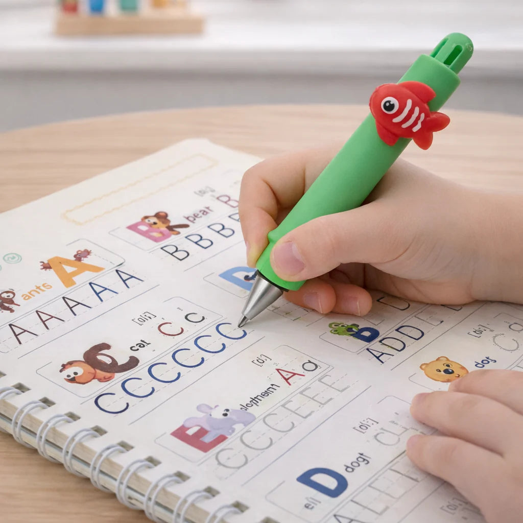 4-in-1 Reusable Kids Practice Book Set