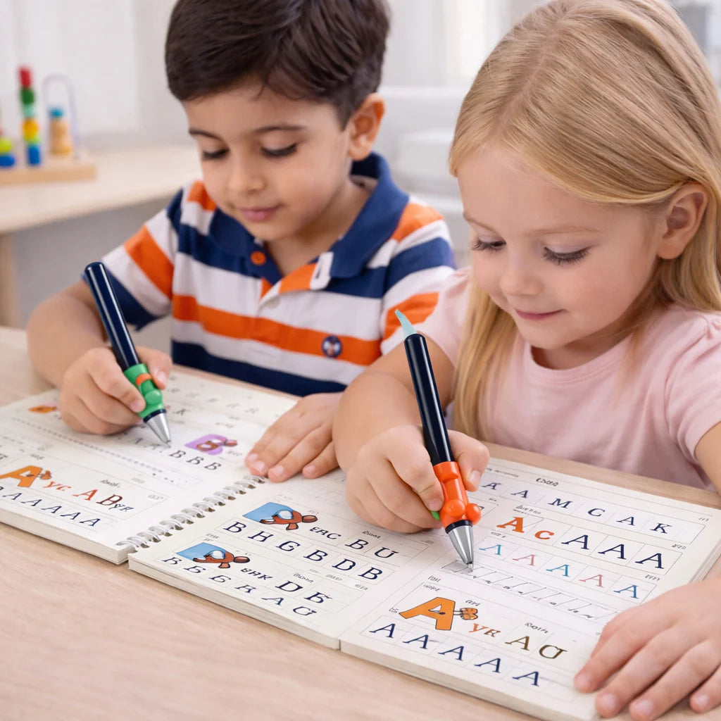4-in-1 Reusable Kids Practice Book Set