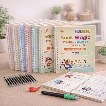 4-in-1 Reusable Kids Practice Book Set