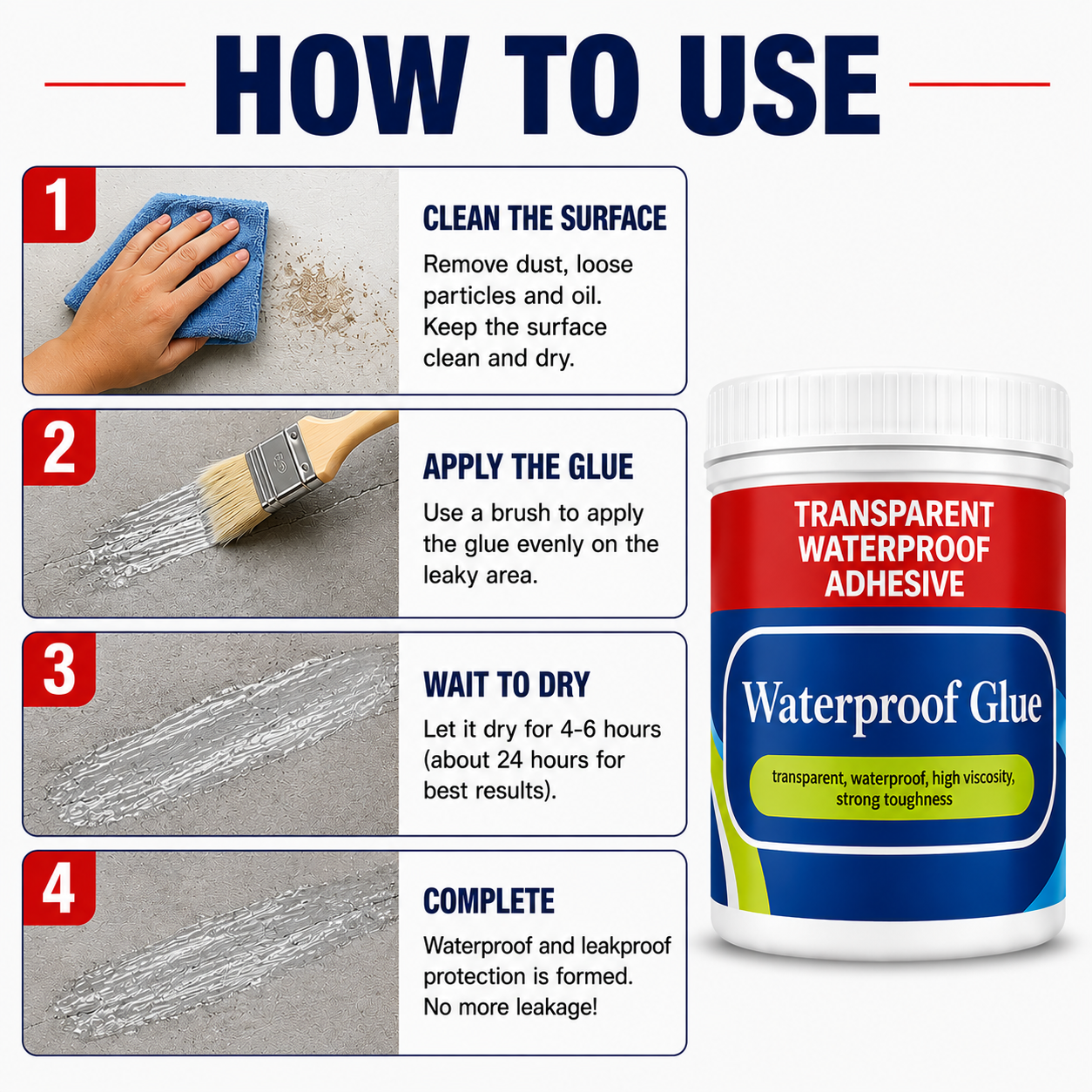 Buy 1 Get 1 Free-India's #1 Leak-Stopping Waterproof Glue